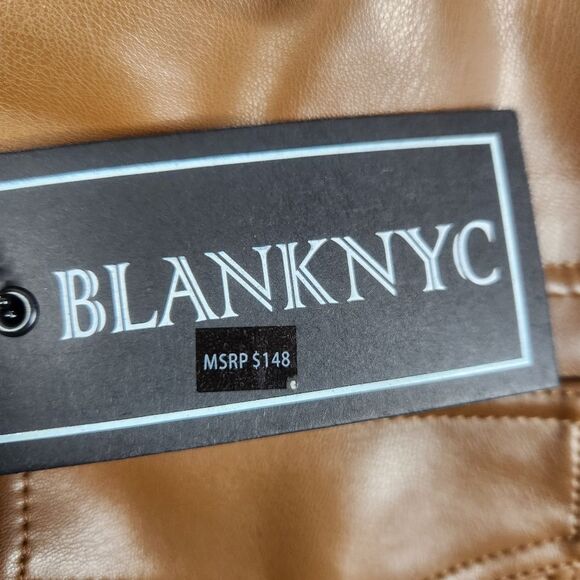 NEW Blank NYC Mens Full Zip 4 Pocket Faux Leather Bomber Jacket Size Small - Picture 6 of 7